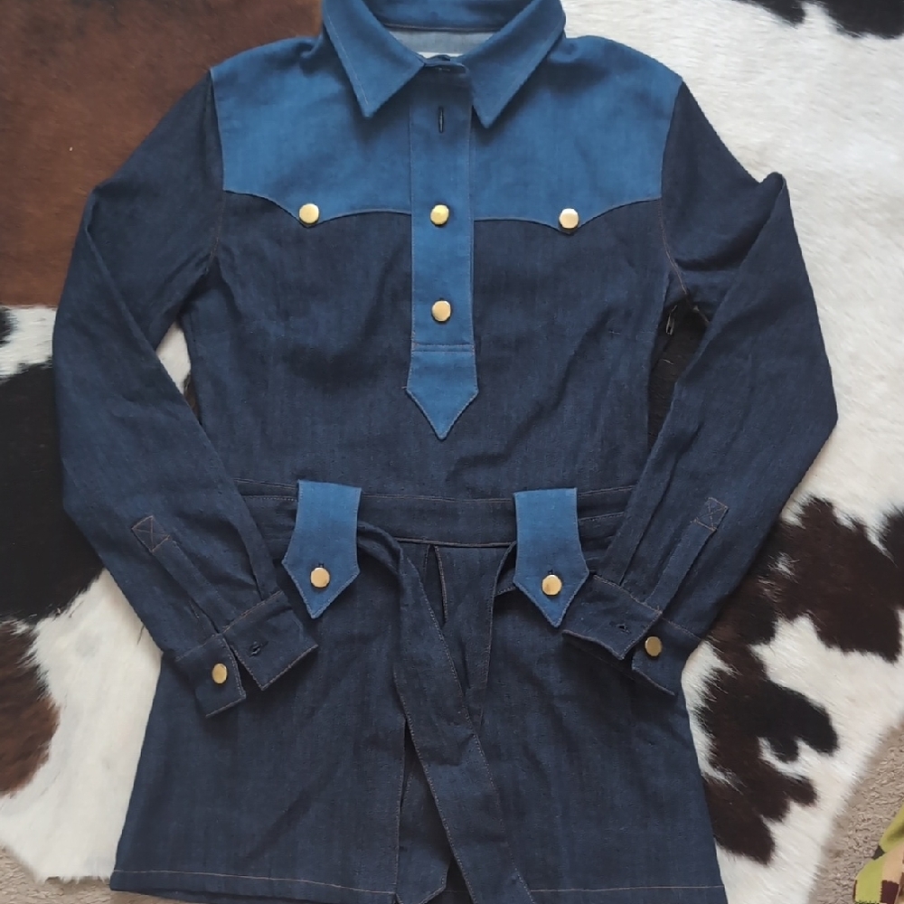Stoned Immaculate Midnight Cowgirl Mini Dress